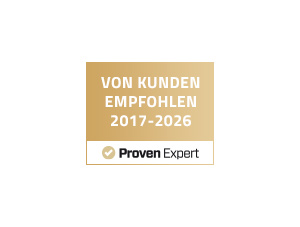 Bewertungssiegel von Proven Expert "von Kunden emfpohlen" für MAPO Werbeagentur